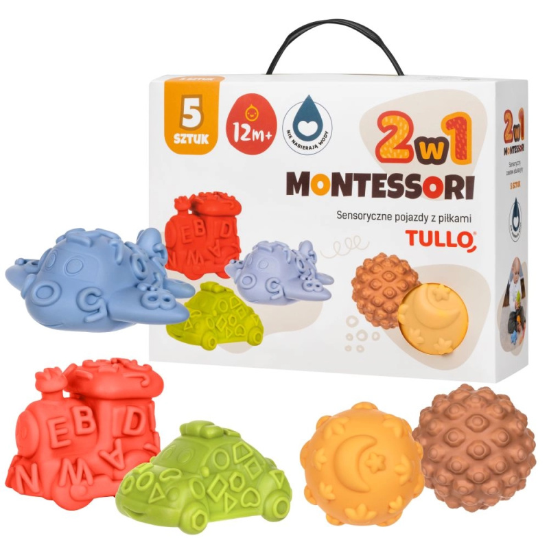 Smyslová vozidla s míčky 2v1 Tullo