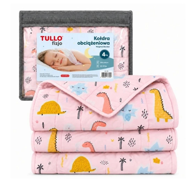 Sensomotorická zátěžová přikrývka pro děti Tullo 4 kg růžová - 1 kus