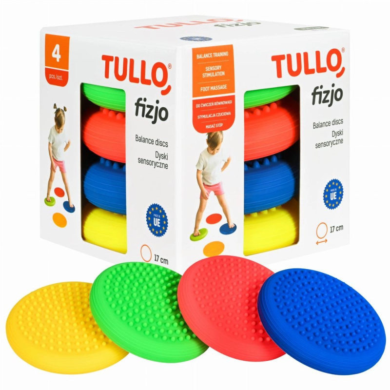 Senzorické balanční disky s masážními body, sada 4 ks