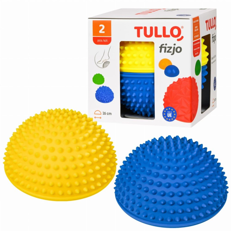Sada senzorických půlkoulí 2 ks žluto‑modré