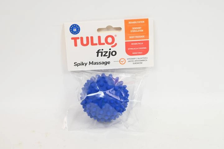Fizjo rehabilitační masážní míček s výstupky 7,6 cm modrý