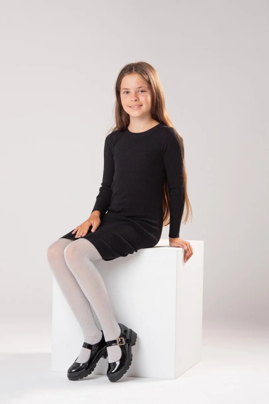 DĚTSKÉ PUNČOCHOVÉ KALHOTY TERRI SPARCLE 60 S LUREXEM Silver 128/134