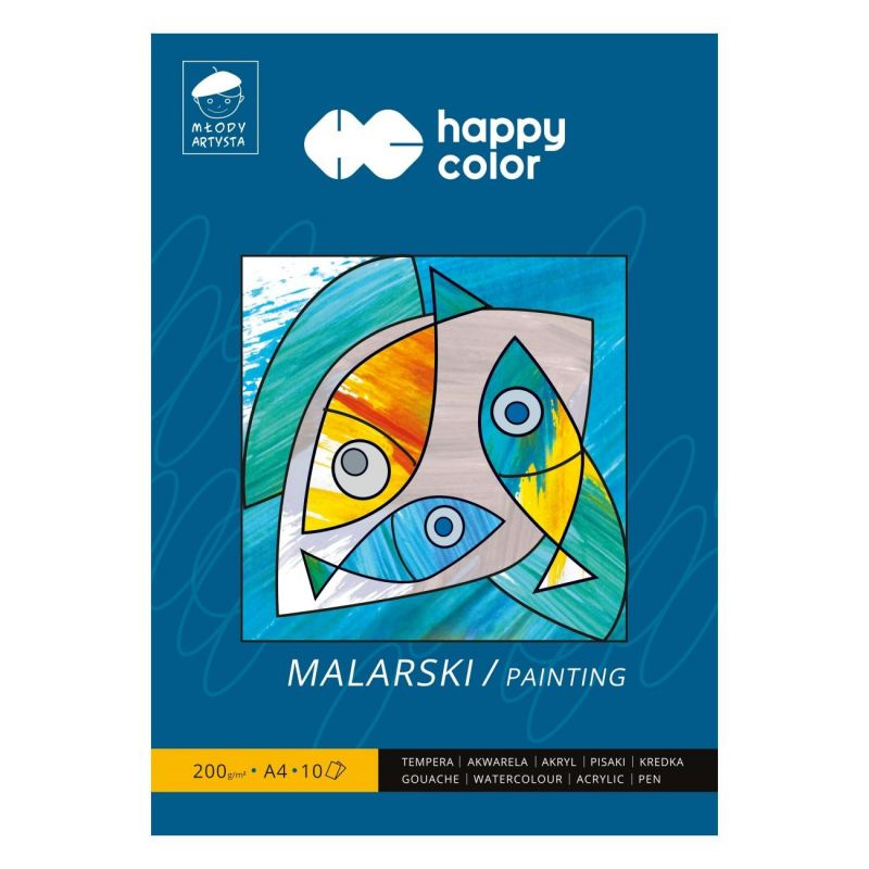 Skicák univerzální Happy color (200g/m2, 10 listů) A4