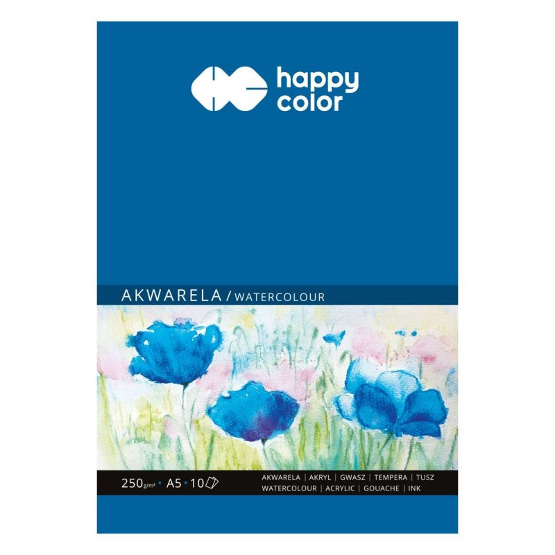 Skicák na akvarel Happy Color (250g/m2, 10 listů) A5
