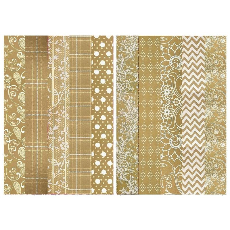 Kraftové papíry ručně vyráběné 100% bavlna A4 (10ks)