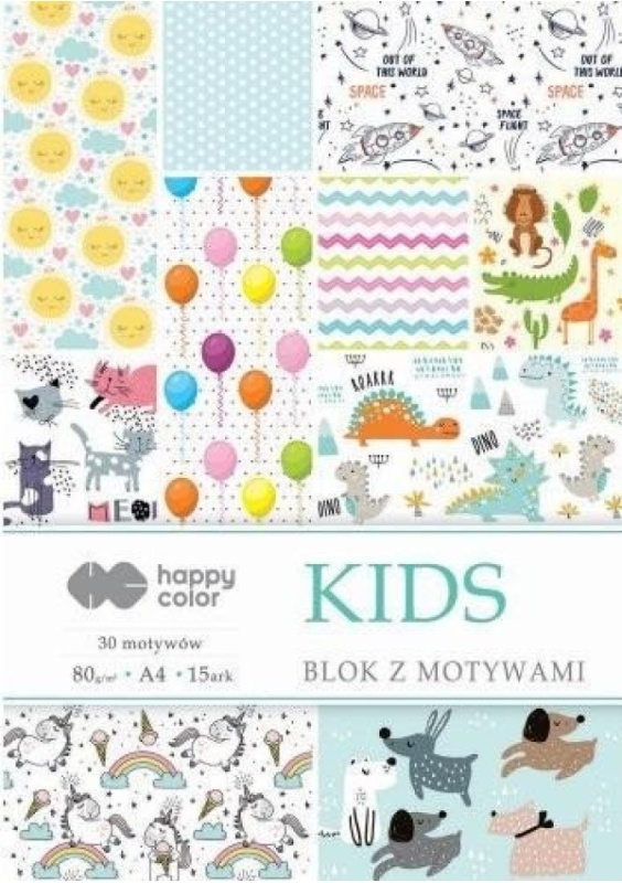 Blok se vzorovanými papíry A4 - Kids 80 g KALIA paper, s.r.o.