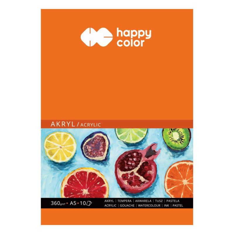 Skicák na akryl Happy Color (360g/m2,10 listů) A5