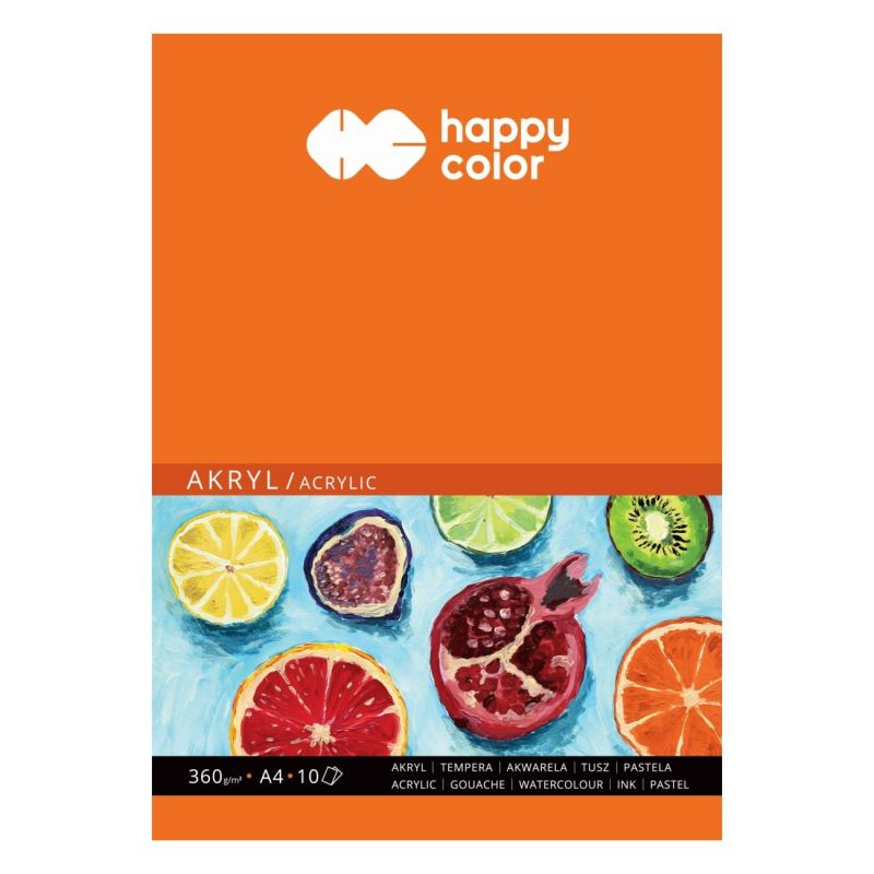 Skicák na akryl Happy Color (360g/m2,10 listů) A4
