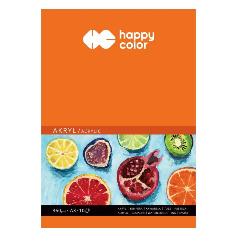 Skicák na akryl Happy Color (360g/m2,10 listů) A3
