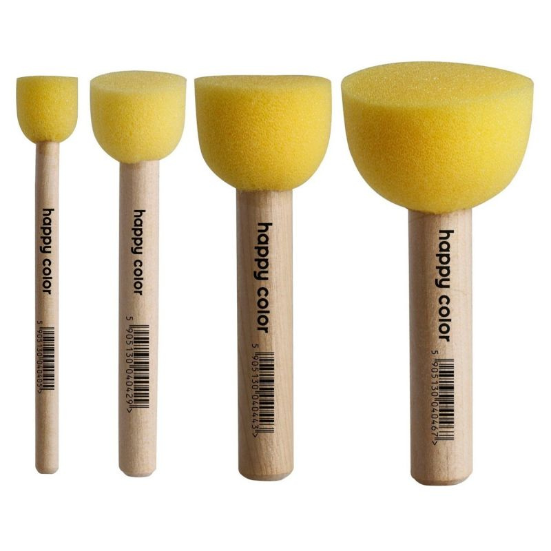 Štětce pěnové tupovací v sadě (4ks)