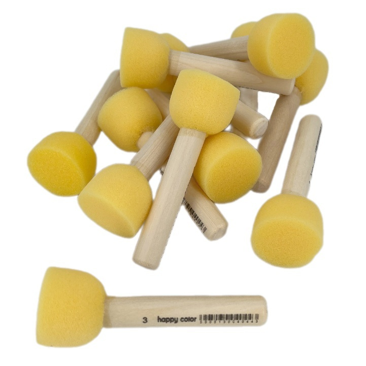 Štětce pěnové tupovací (12ks) průměr 3cm