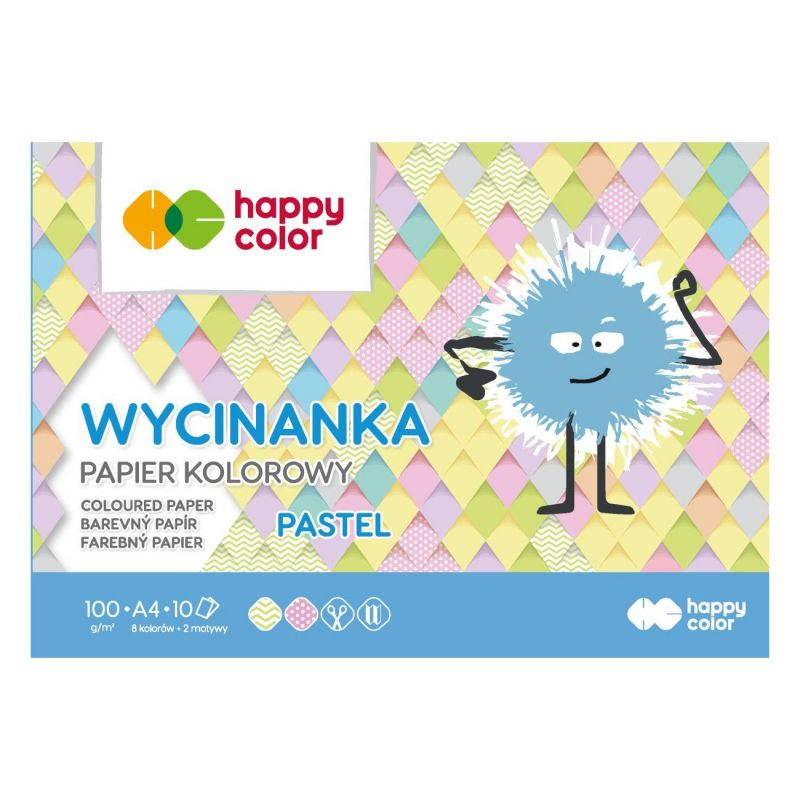 Barevné papíry lesklé sada pastel (100g/m2, 10 listů) A4