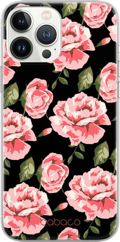 Babaco Ochranný kryt na iPhone 14 Pro MAX - Babaco, Flowers 013 Black