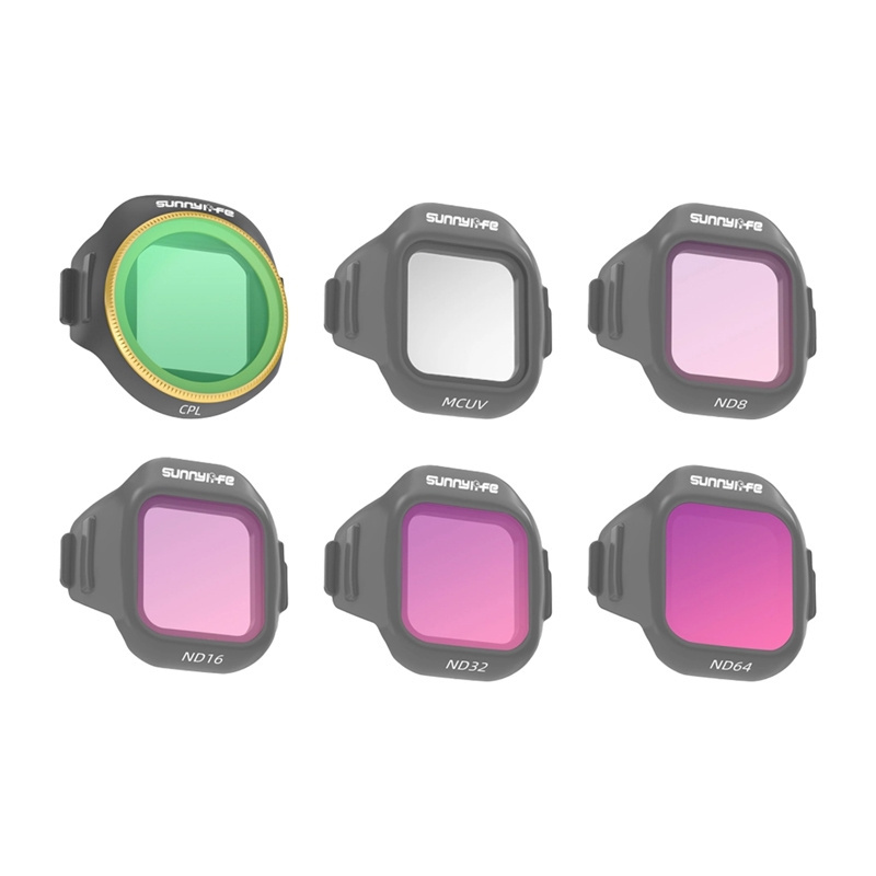 Sada 6 filtrů Sunnylife MCUV, CPL, ND8, ND16, ND32 a ND64 pro DJI Mini 5 Pro