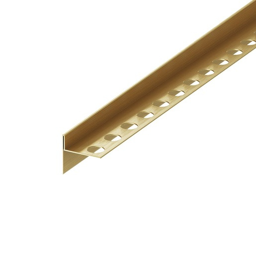 Spádový profil "T" Eviso gold kartáčovaný, nerez PVD, délka 120 cm, výška hrany 11 mm, LSGB0001