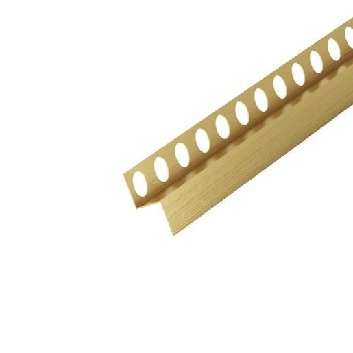 Spádový stěnový profil Eviso levý zlatá kartáčovaná, ve tvaru T 120 cm nerez LSGB0004