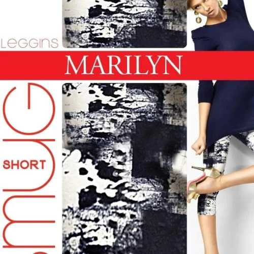 Dámské legíny 772 Smug - Marilyn bílá/tmavě modrá S/M
