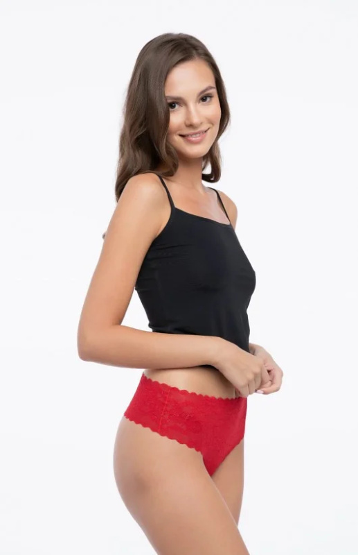Dámské kalhotky Julimex Bellie String Maxi Barva: Červená, Velikost: S