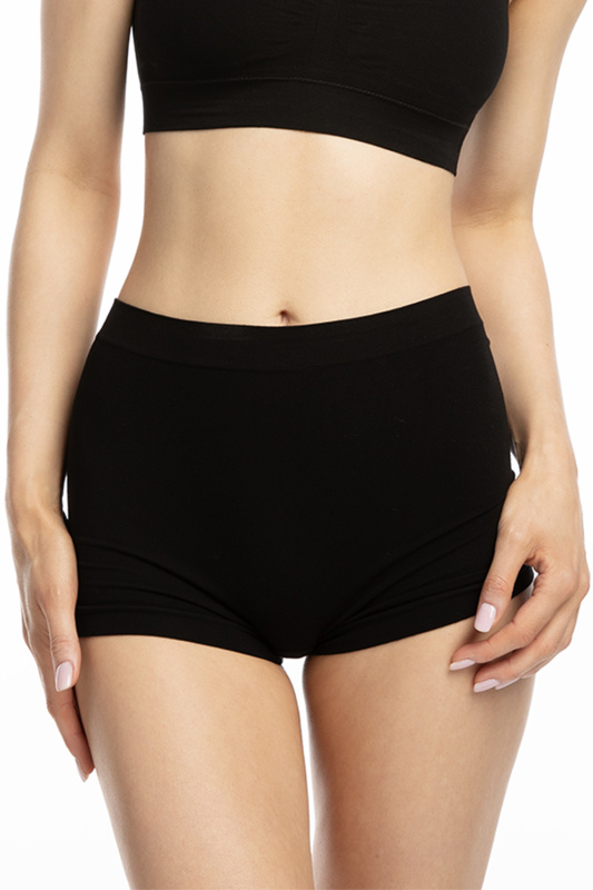 Bezešvé kalhotky Julimex Bamboo Boyshort Barva: Černá, Velikost: XL