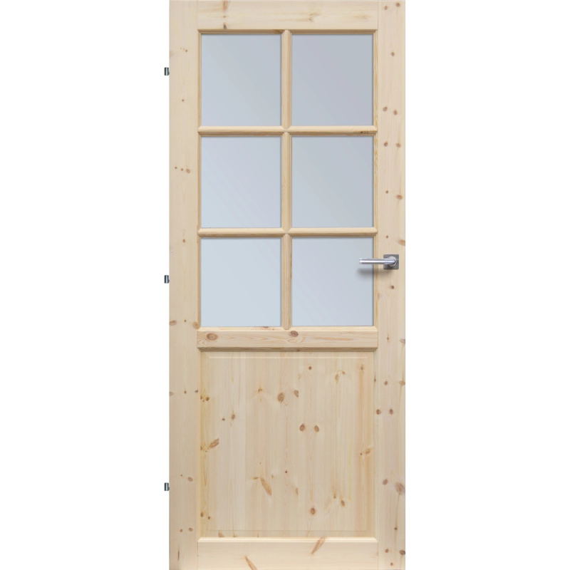 RADEX Falcové interiérové dveře ROUEN 6S, smrkové dřevo, 70 L