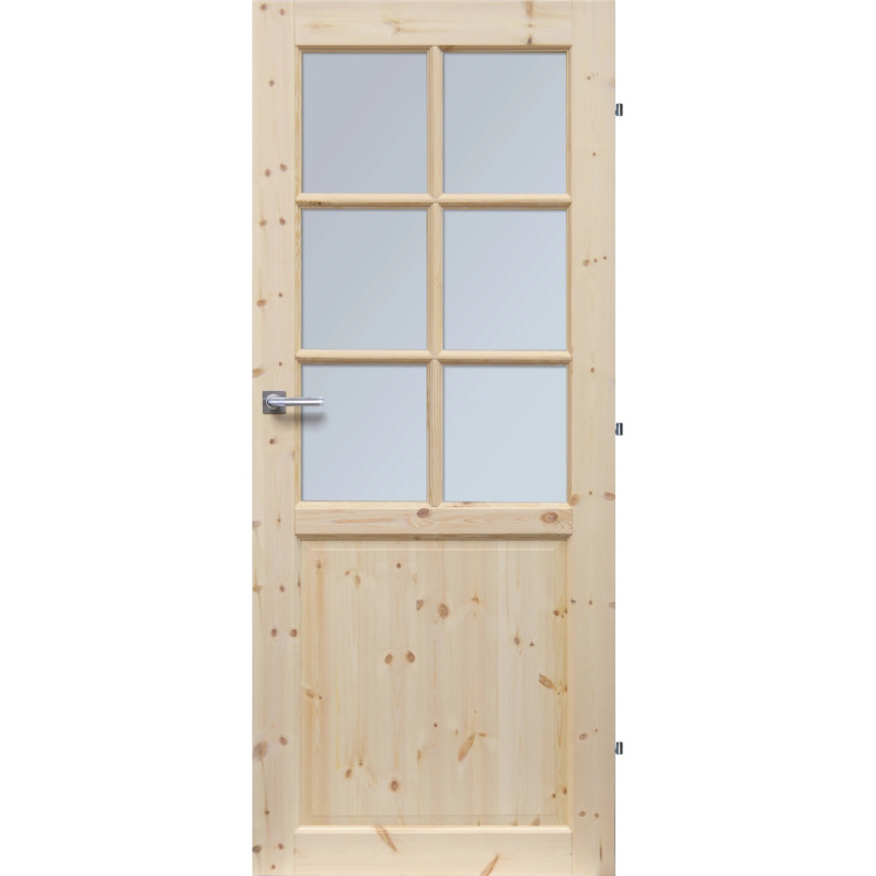 RADEX Falcové interiérové dveře ROUEN 6S, smrkové dřevo, 80 P