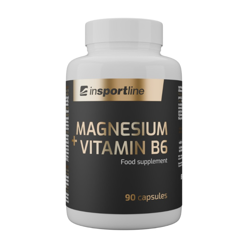 Doplněk stravy inSPORTline Magnesium+Vitamin B6, 90 kapslí