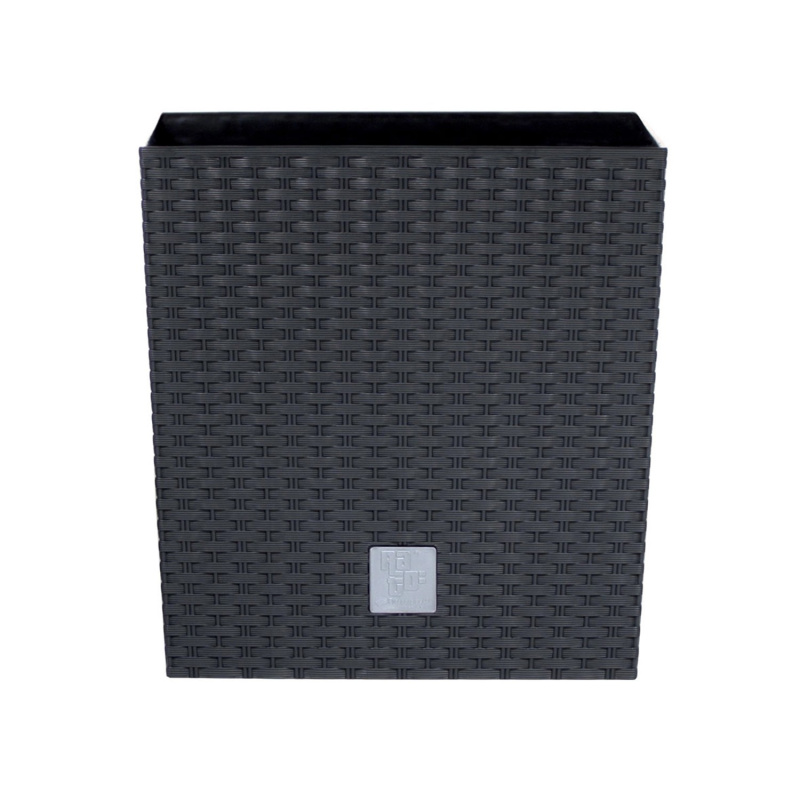Prosperplast Květináč s vkladem Rato Low 20 cm, antracit