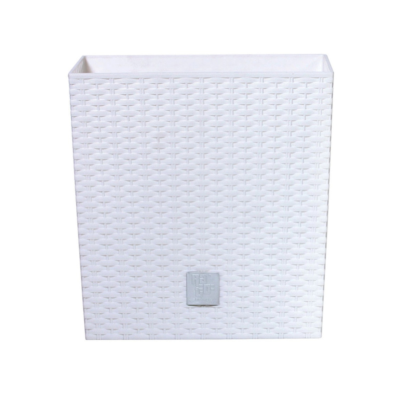 Prosperplast Květináč s vkladem Rato Low 20 cm, bílý