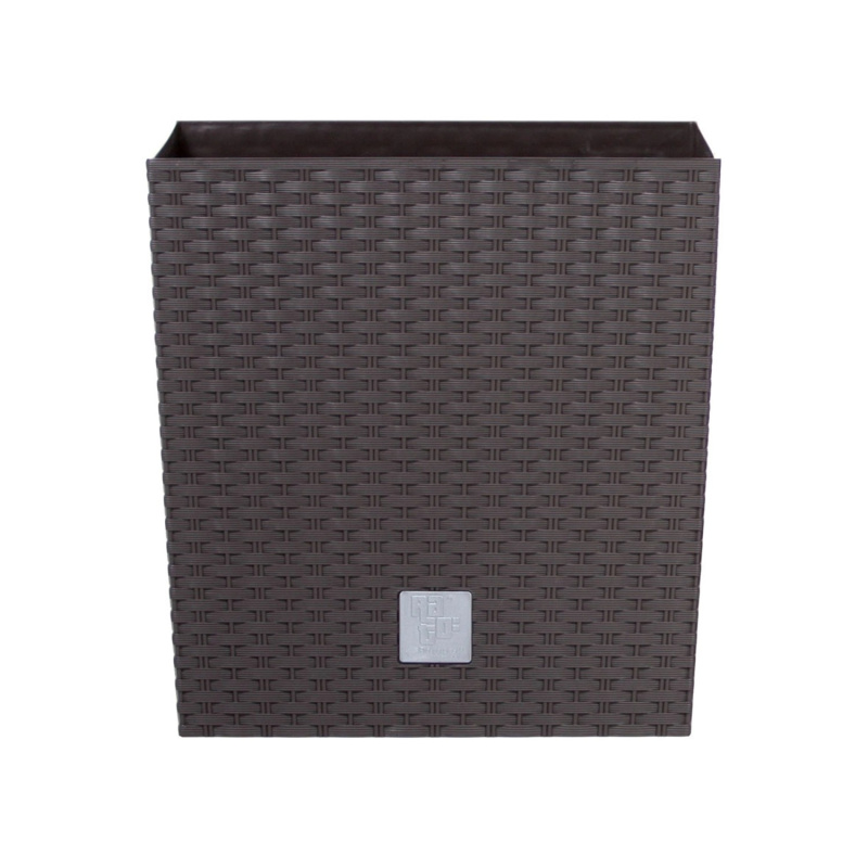 Prosperplast Květináč s vkladem Rato Low 17 cm, umbra