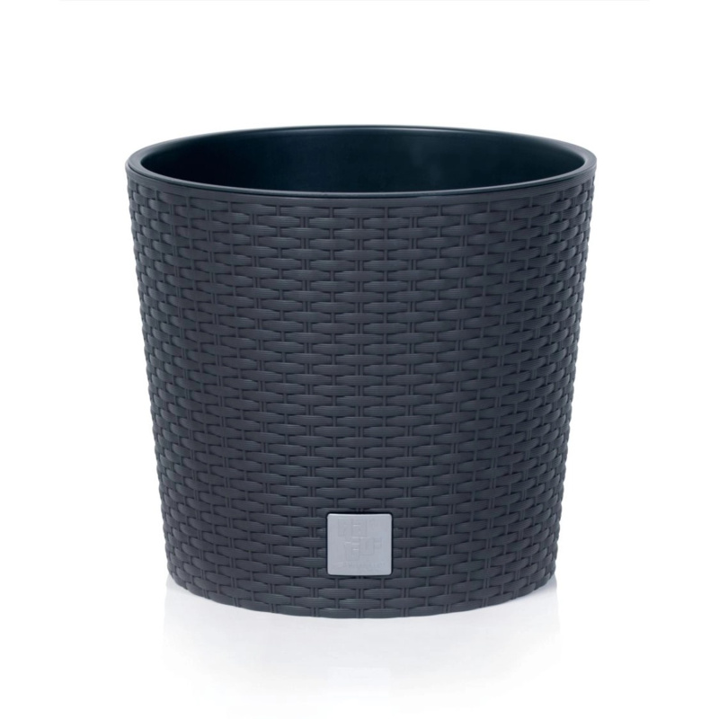 Prosperplast Květináč s vkladem Rato Round 20 cm, antracit