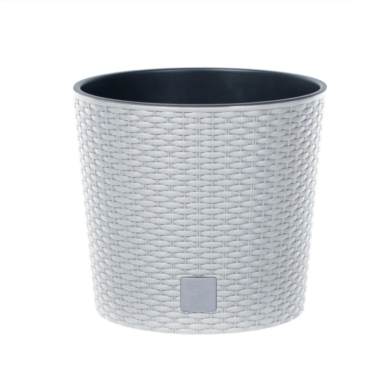 Prosperplast Květináč s vkladem Rato Round 20 cm, bílý