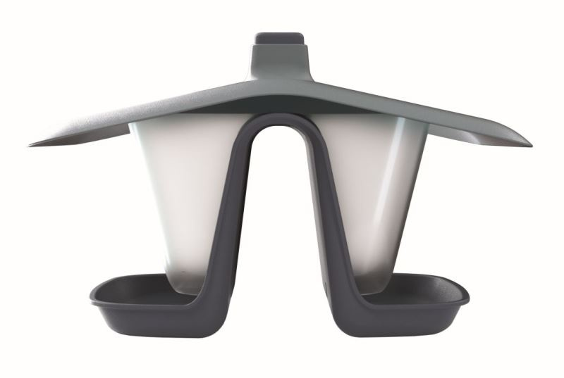 Krmítko pro ptáky BIRDYFEED DOUBLE antracit 28cm PRIBFD-S433