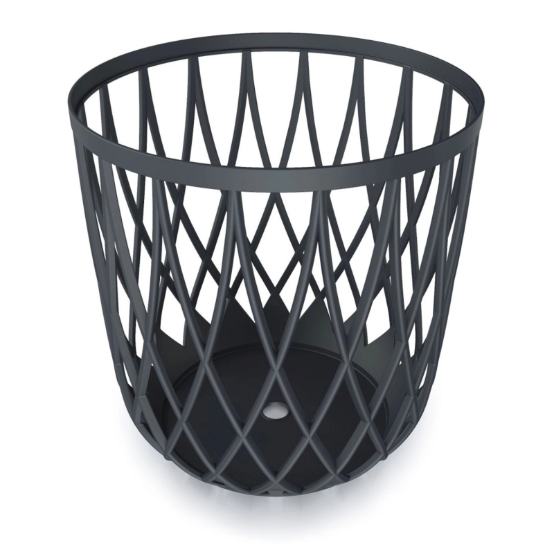 Prosperplast Plastový univerzální koš Uniqubo antracit, pr. 44,7 cm, objem 55 l