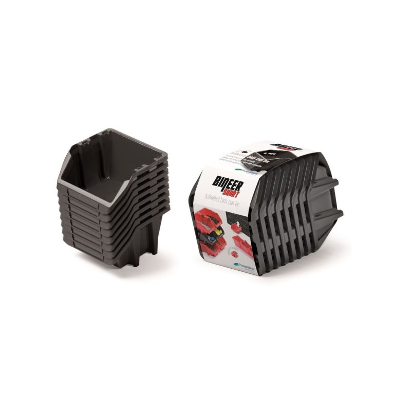 PROSPERPLAST Set plastových úložných boxů 8ks BINEER SHORT SET 206 x 118 x 144 cmčerný
