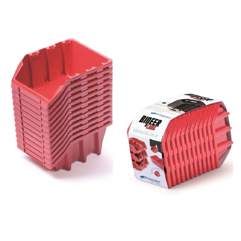 Kistenberg Set úložných boxů Bineer 12 Long KBILS12 červená 12 x 7,7 x 6 cm