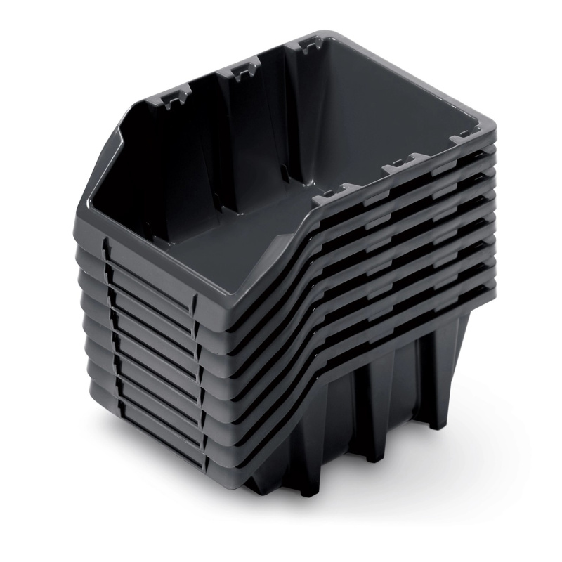 Kistenberg Set 8 úložných boxů Bineer 16 Long KBILS16 černá 16 x 9,8 x 7 cm