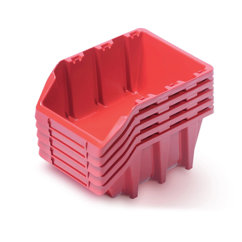 Kistenberg Set 5 úložných boxů Bineer 20 Long KBILS20 červená 19,8x11,8x8,4 cm