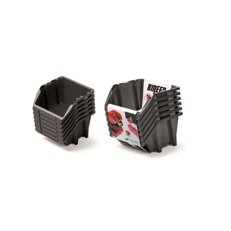 PROSPERPLAST Set plastových úložných boxů 6ks BINEER SHORT SET 214 x 198 x 238 cmčerný