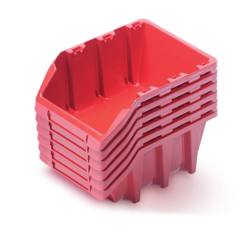 Kistenberg Set 6 úložných boxů Bineer 25 Long KBILS25 červená 25x 15,8x 11,4 cm