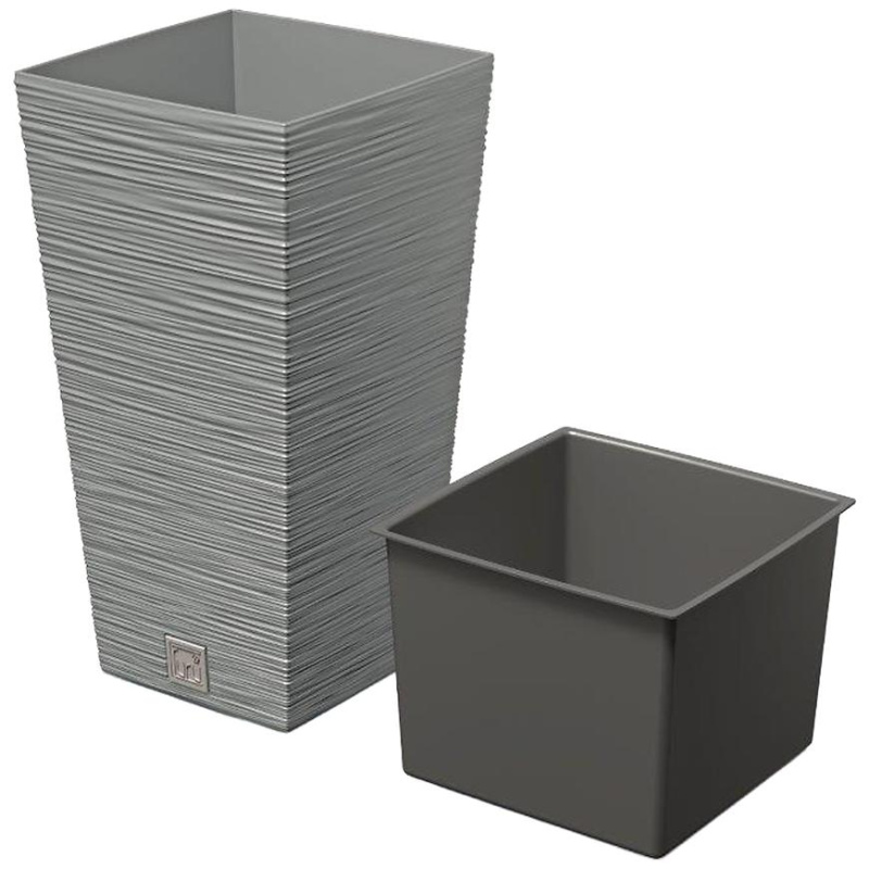 Prosperplast Květináč Furu Square (beton, 395x395x755)