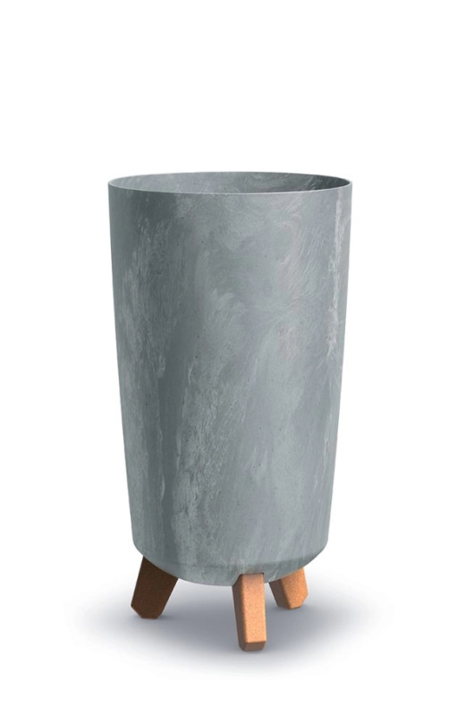 Prosperplast Květináč GRACIA TUBUS SLIM BETON EFFECT 19,5 cm šedý