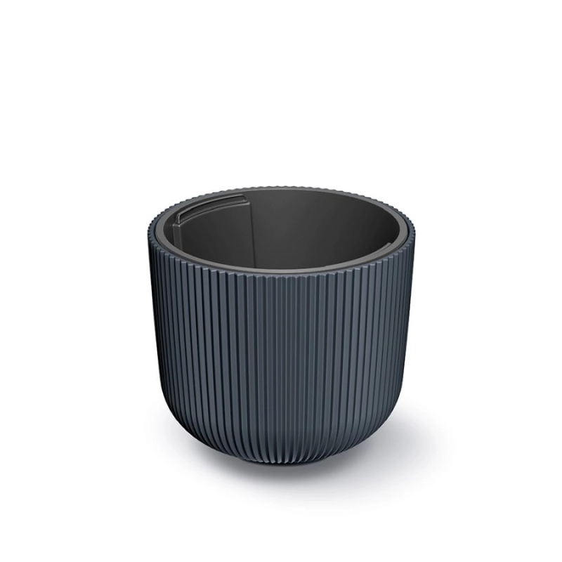 Prosperplast Květináč s vkladem MILLY antracit 29,8cm