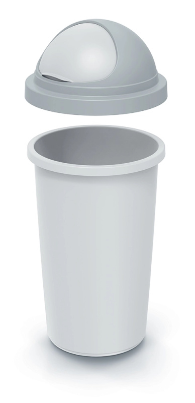 Compacta R Roller Odpadkový koš popelavý s světle šedým víkem, 30 l