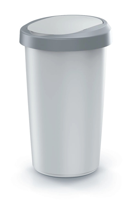 Compacta R Flap Odpadkový koš popelavý s světle šedým víkem, 50 l