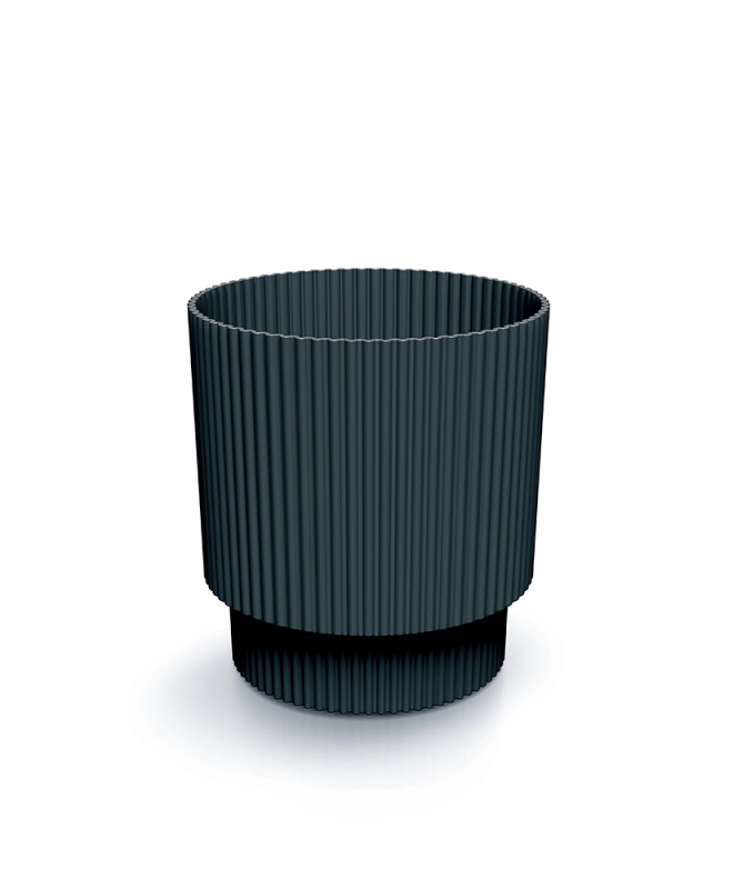 Prosperplast Květináč MILLA VII antracitový, 12,8 cm