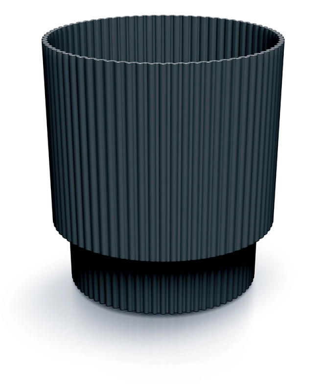 Prosperplast Květináč MILLA VII antracitový, 19,5 cm