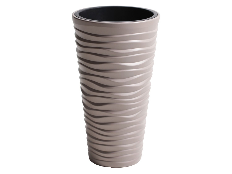 Prosperplast Květináč s vložkou Sand Slim (kávová, Š 35 x V 62 x H 35 cm)