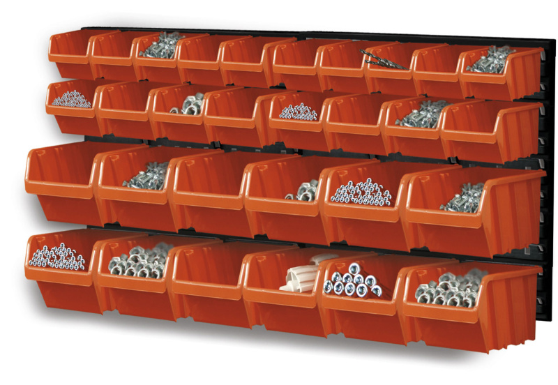 PROSPERPLAST Závěsná plastová stěna, držák s 30 boxy