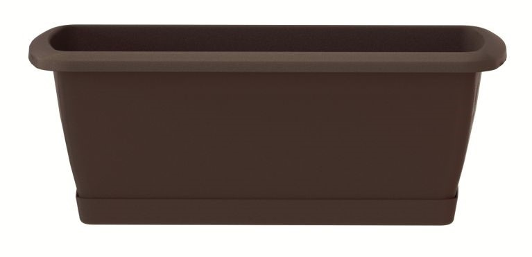 Prosperplast Truhlík s miskou RESPANA SET 49 cm - hnědý
