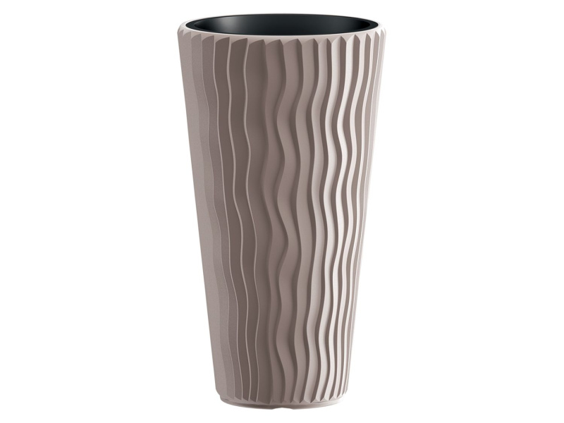 Prosperplast Květináč s vložkou Sandy Slim (kávová, Š 35 x V 62 x H 35 cm)